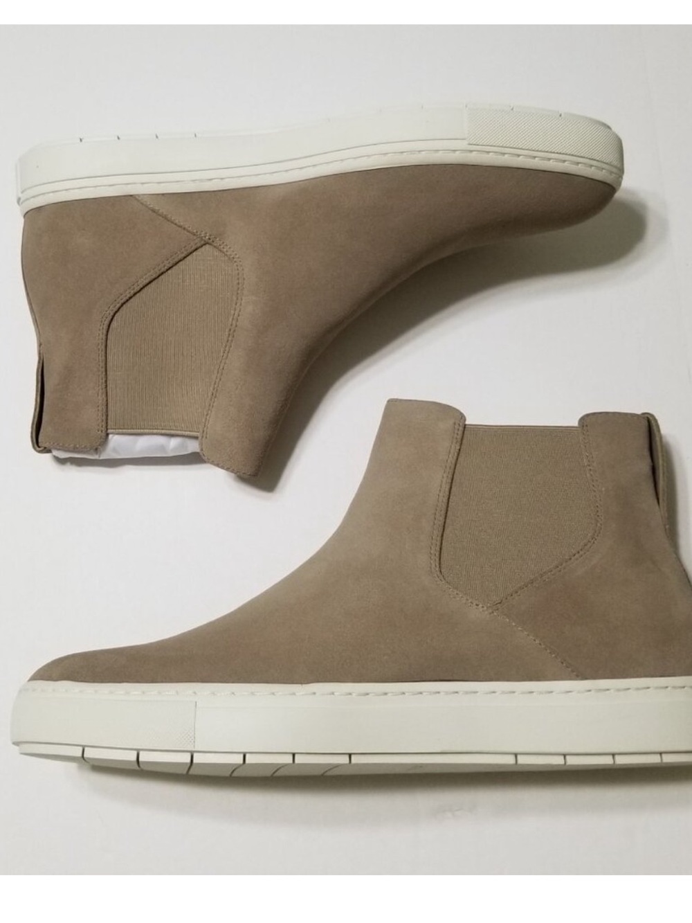 Vince Taupe Slip-On Wedge Booties water repellent - Picture 3 of 6